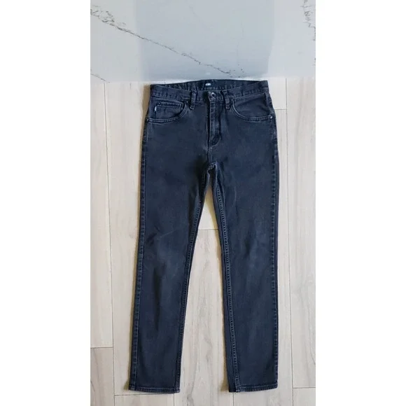 Vans V16 Jeans Mens 30x32 Black Slim Fit Mid Rise Skateboarding Denim Pants - Picture 2 of 9